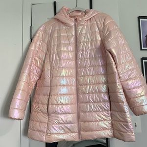 Torrid pink iridescent puffer jacket